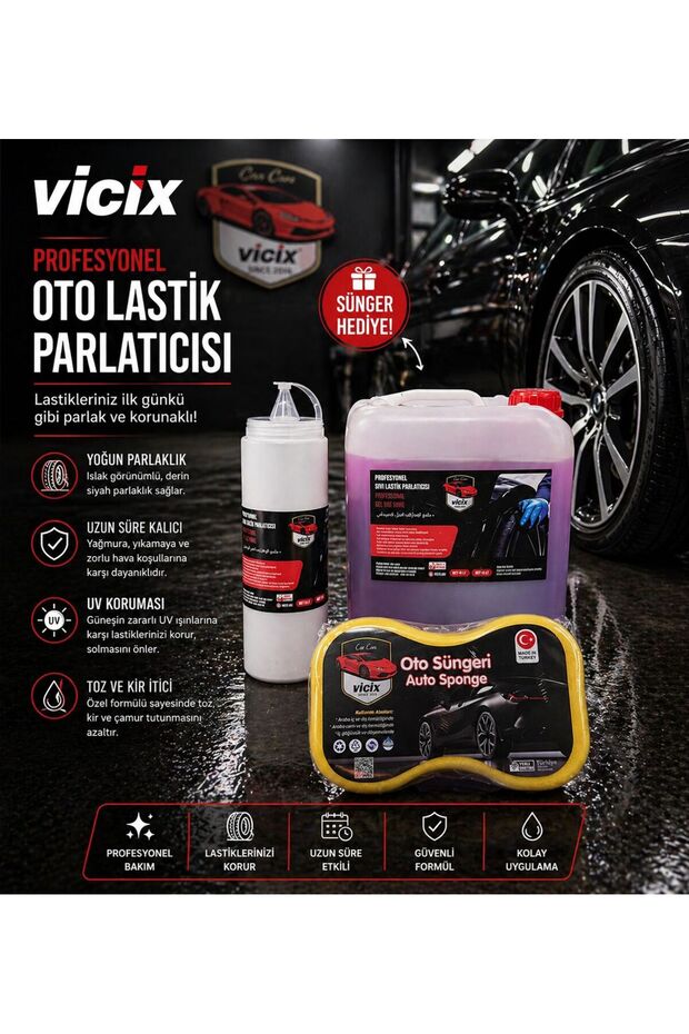 Profesyonel Lastik Parlatma Jel 4 Lt 1 Adet