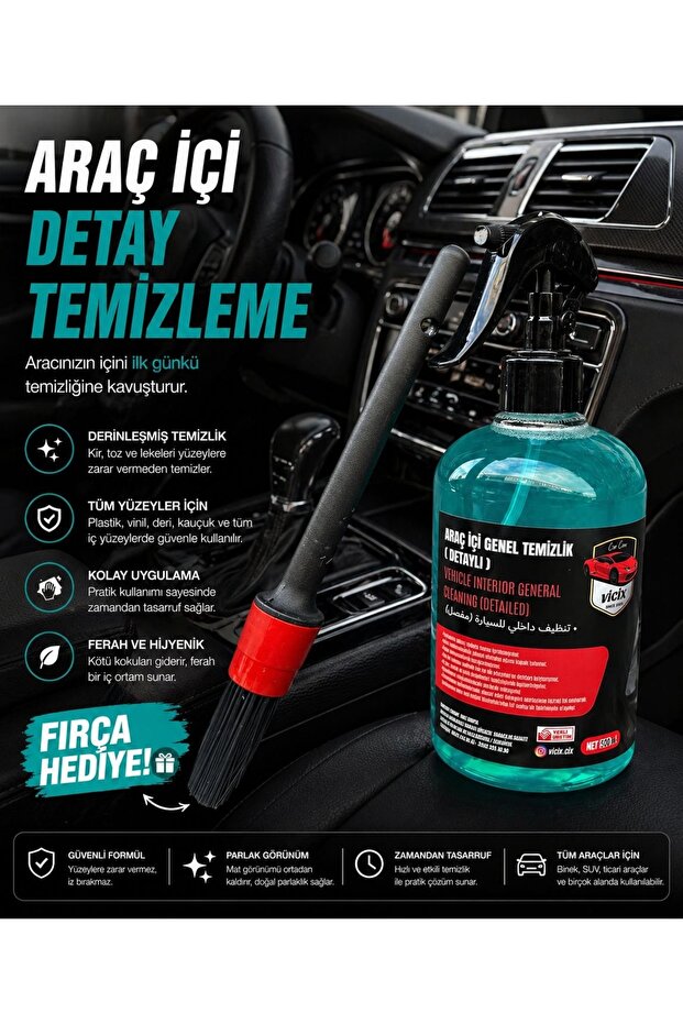 DETAYLI TEMİZLİK KOLTUK DÖŞEME 500ml + DETAY FIRÇASI