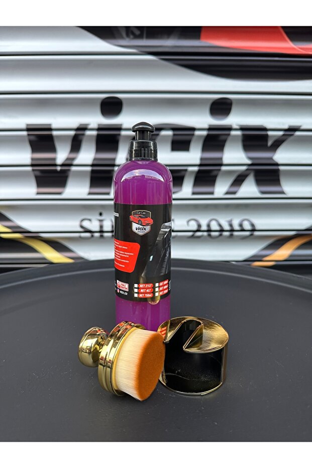 Lastik Parlatma Jel 400 ml Ve Lastik Parlatma Fırçası Sarı Gold