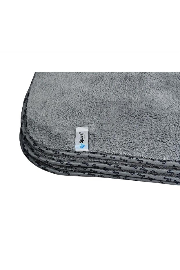 MICROFIBER PLUSH CAR DRYING AND CLEANING CLOTH LARGE SIZE 60x90cm GREY (1 PIECE)