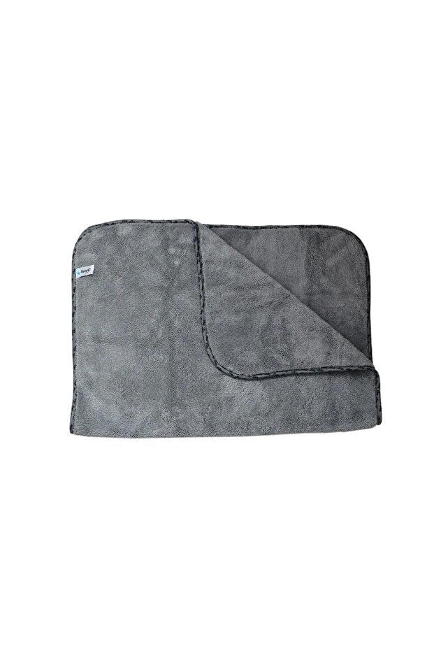 MICROFIBER PLUSH CAR DRYING AND CLEANING CLOTH LARGE SIZE 60x90cm GREY (1 PIECE)