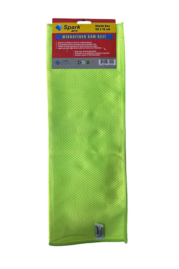 Mikrofiber Cam Bezi 50x70cm Yeşil (1 ADET)