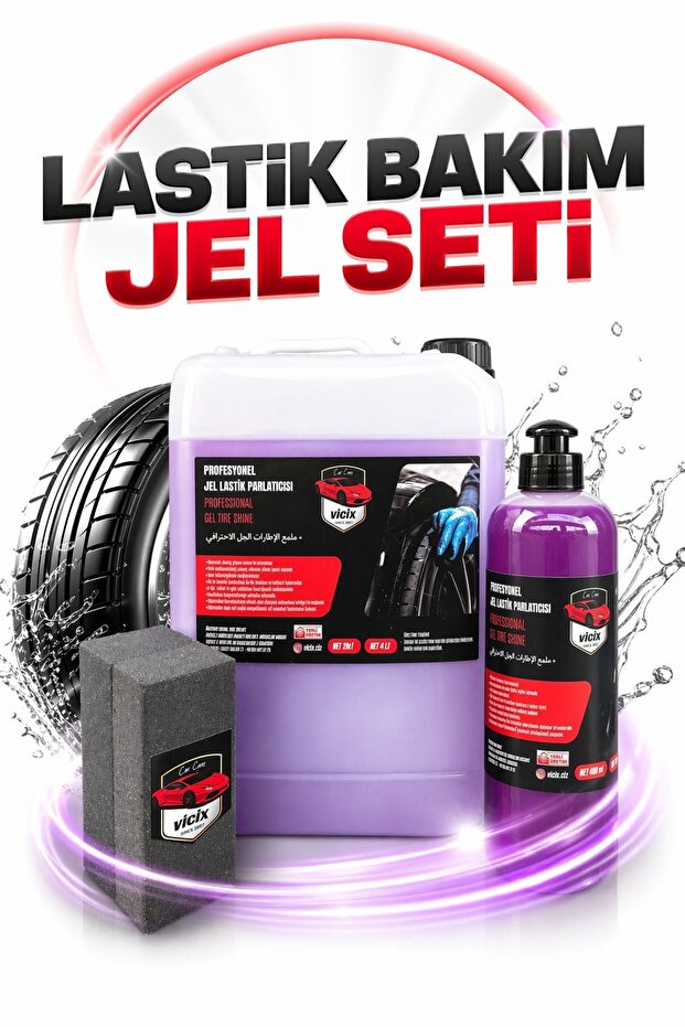 3”lü Lasti̇k Partlama Jel 4lt+lasti̇k Parlatma Jel 400ml+sünger