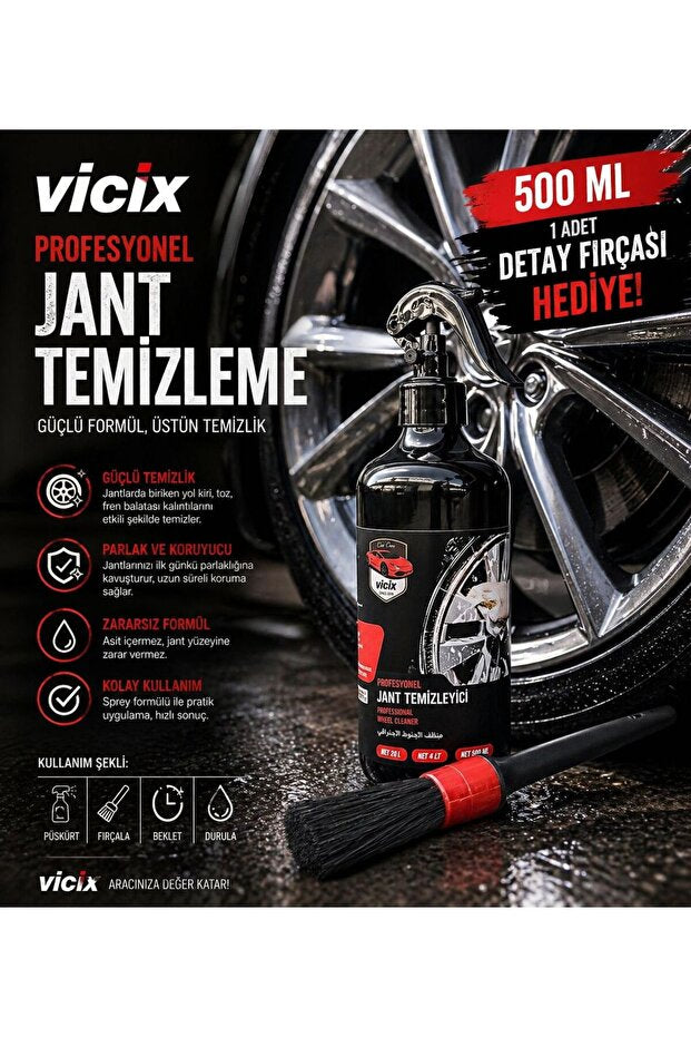 Çok Amaçlı Genel Temizleme(DETAY)500ml 1adet Çok Amaçlı Detay Fırçası 1 Adet