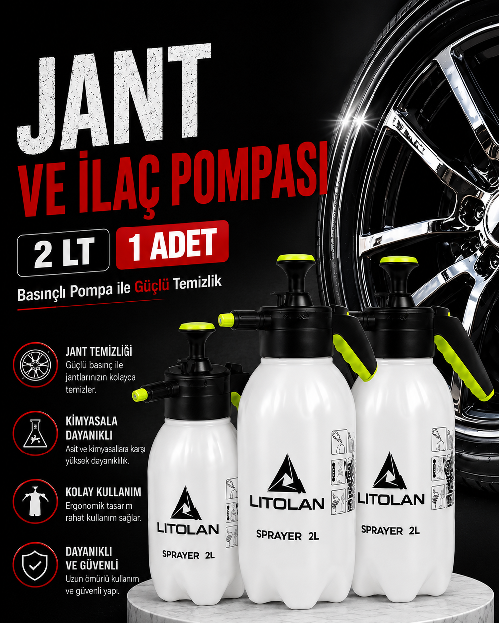 Jant Ve Ilaç Pompası 2 Lt 1 Adet