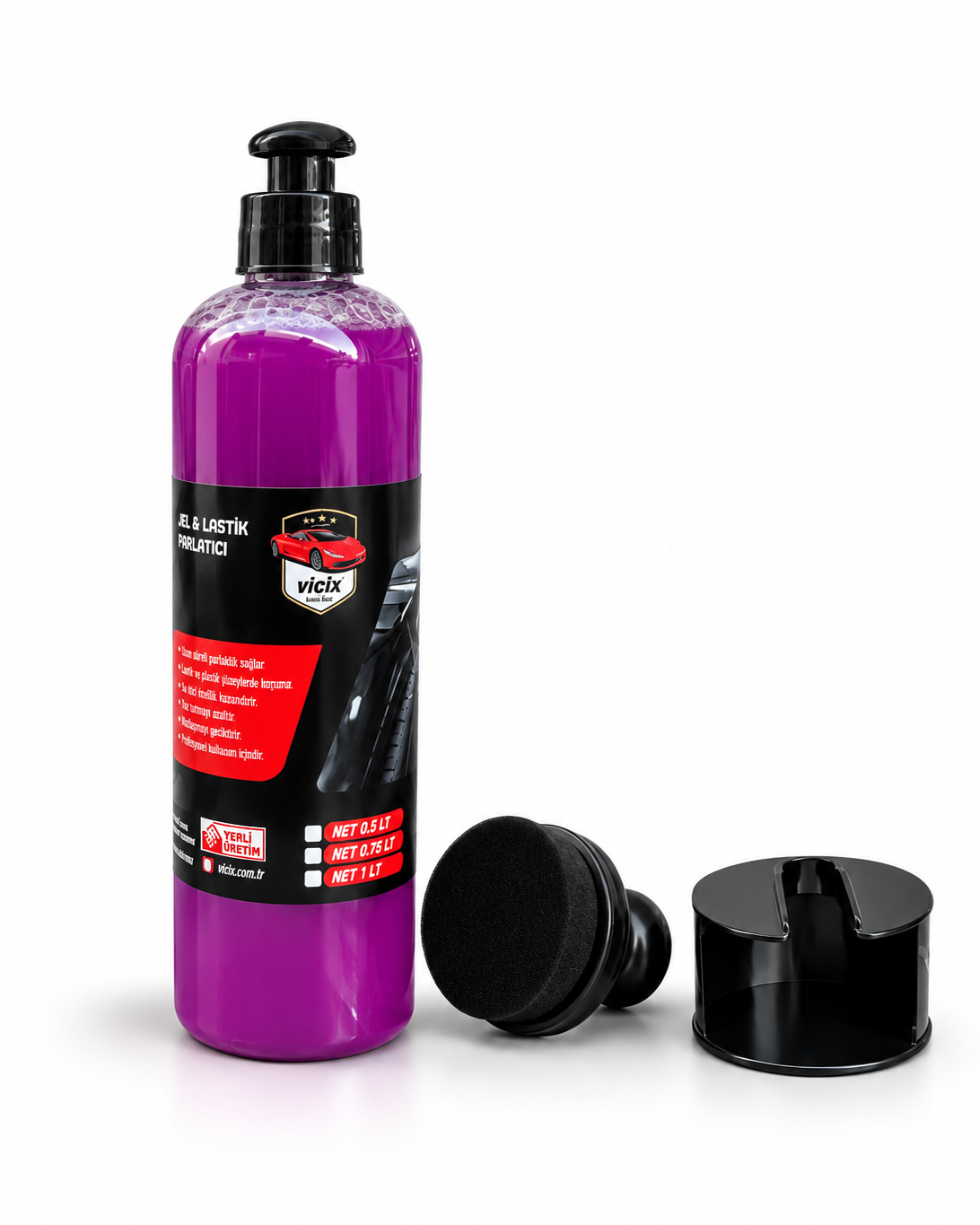 Profesyonel Jel Lastik Parlatma400ml 1 Adet Profesyonel Lastik Parlatma Fırçası 1 Adet