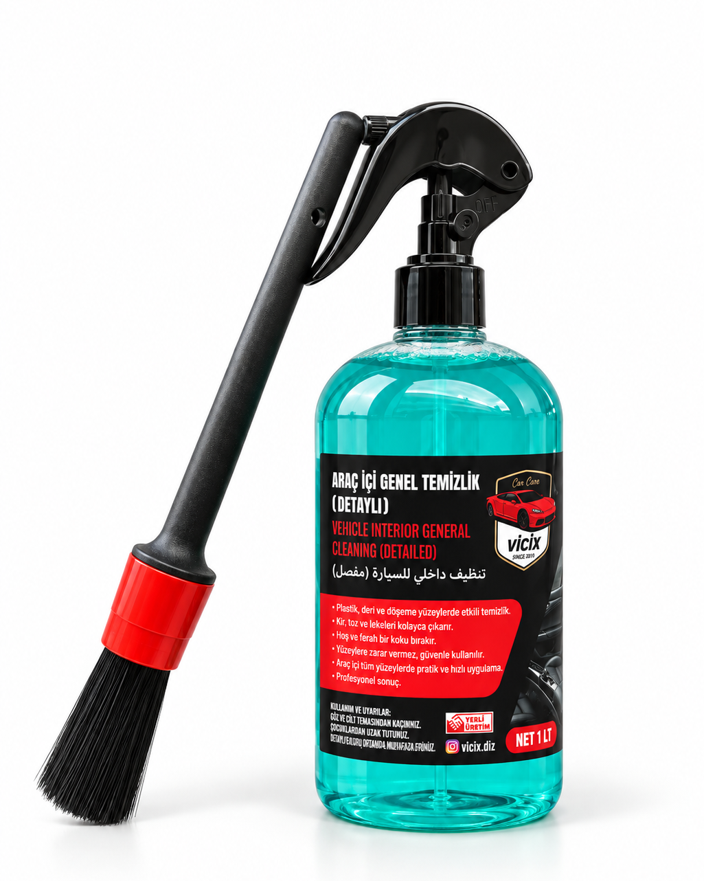 Detaylı Temizlik Koltuk Döşeme 500ml + Detay Fırçası
